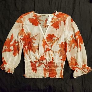Papaya brand Floral Longsleeve Crop Top